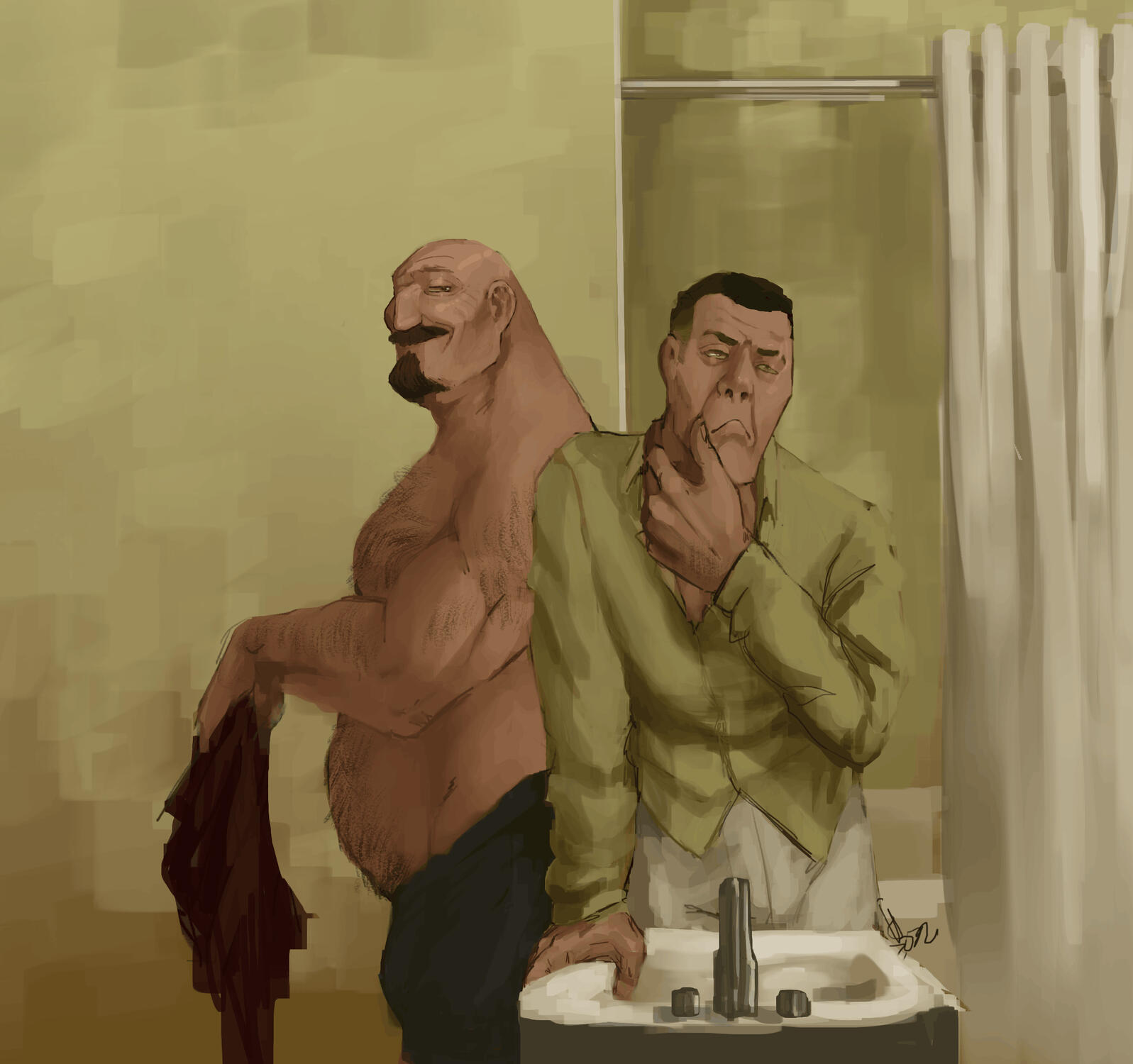"Bathroom afternoon"